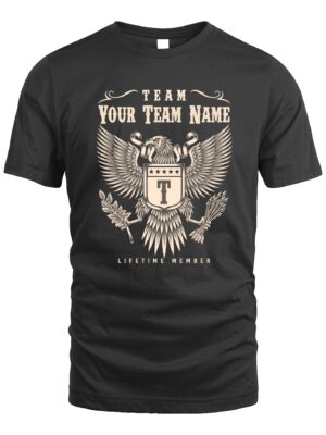 Custom T-Shirt – Team | Lifetime Member Personalized Crest Tee