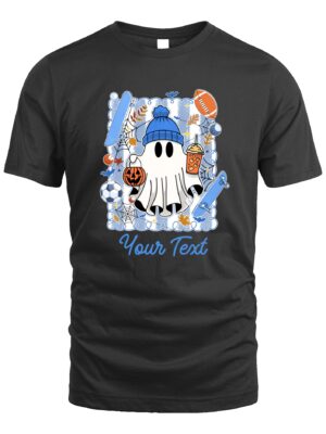 Custom T-Shirt Halloween Ghost Boy – Personalized Sporty Spooky Tee