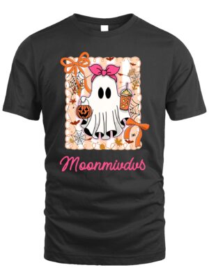 Custom T-Shirt Cute Halloween Ghost Girl – Personalized Spooky Boba Tee